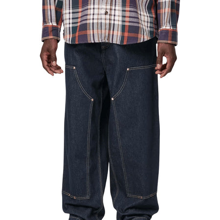 CARHARTT WIP NASH DOUBLE KNEE PANT Blue Rinsed
