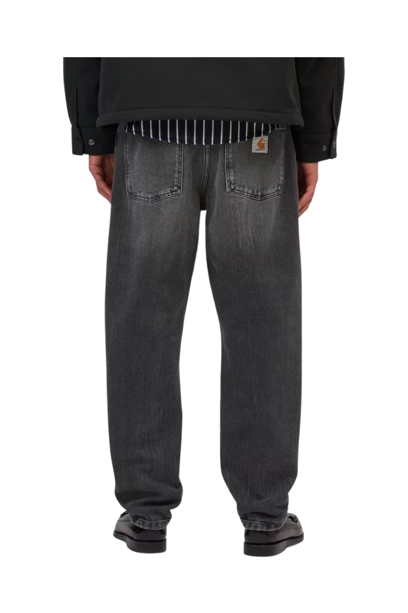 CARHARTT WIP NEWEL PANT Black Marble Used Wash
