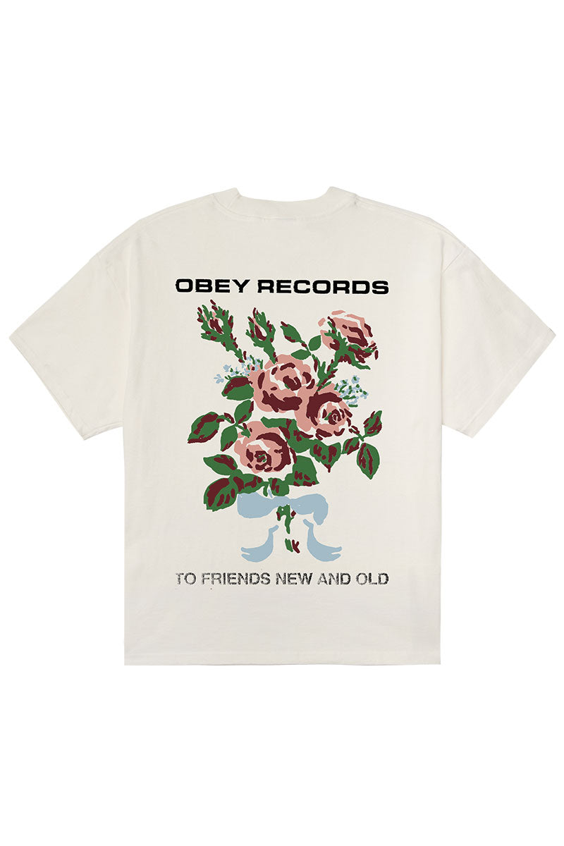 OBEY TO NEW FRIENDS & OLD T-SHIRT Vintage White