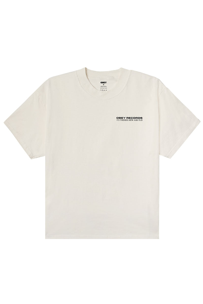 OBEY TO NEW FRIENDS & OLD T-SHIRT Vintage White