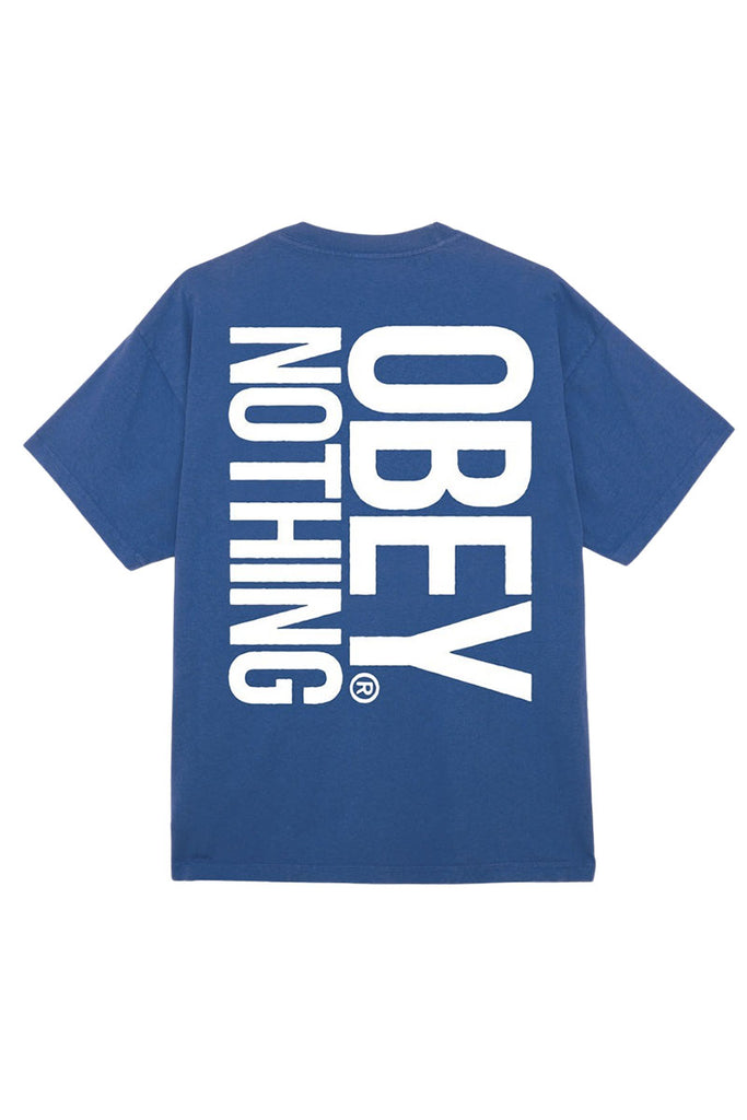 OBEY OBEY NOTHING HEAVYWEIGHT T-SHIRT Surf Blue