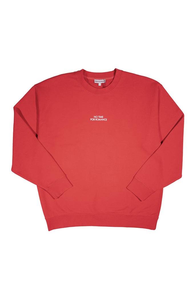 BISOUS SKATEBOARD CREWNECK NO TIME Red