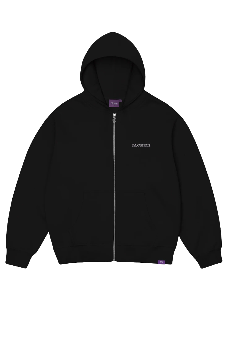 JACKER NOTORIOUS HOODIE ZIP Black