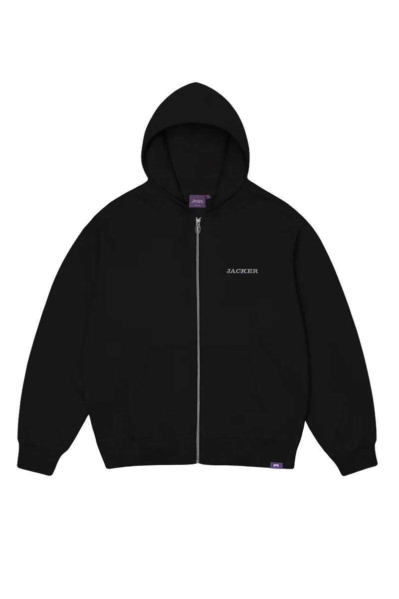 JACKER NOTORIOUS HOODIE ZIP Black
