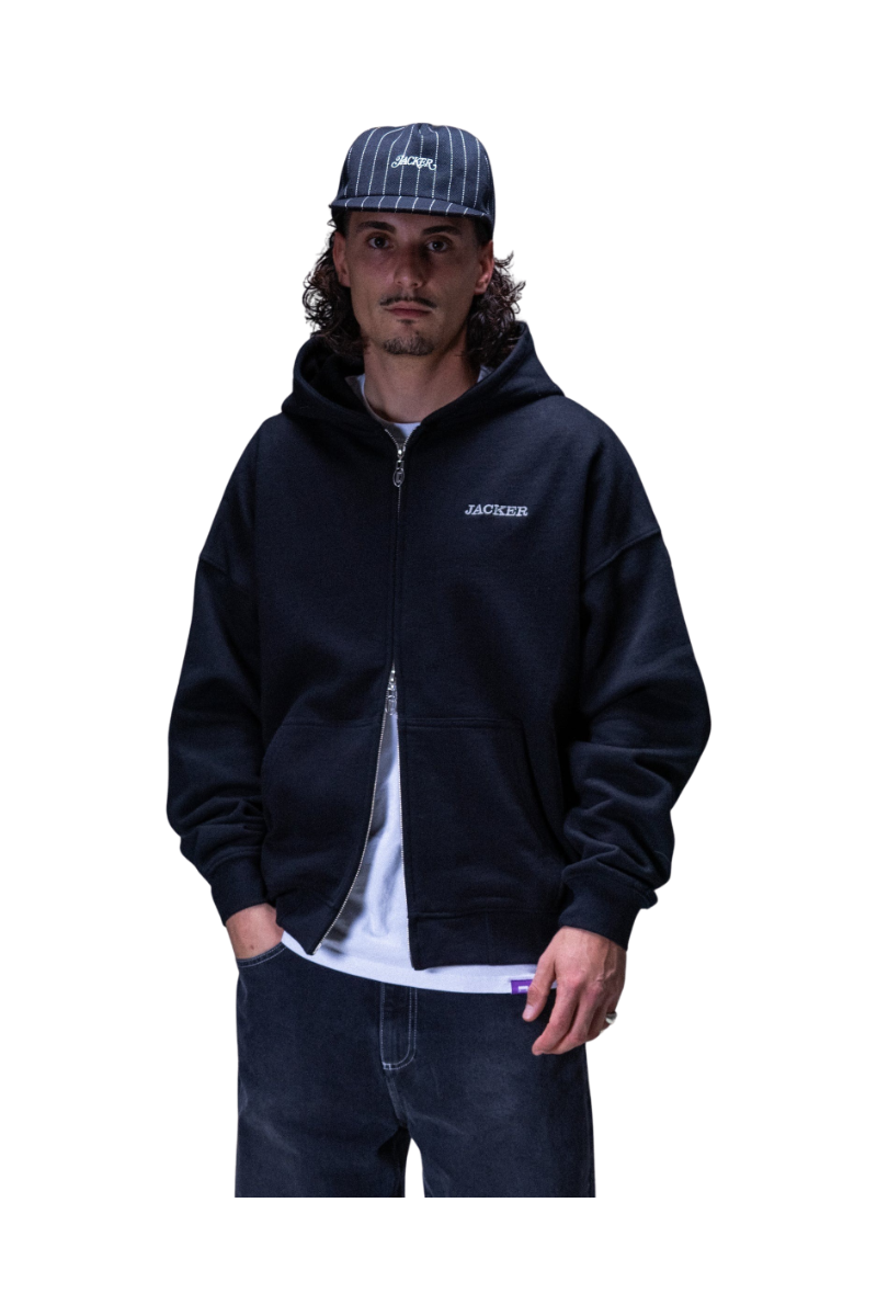 JACKER NOTORIOUS HOODIE ZIP Black