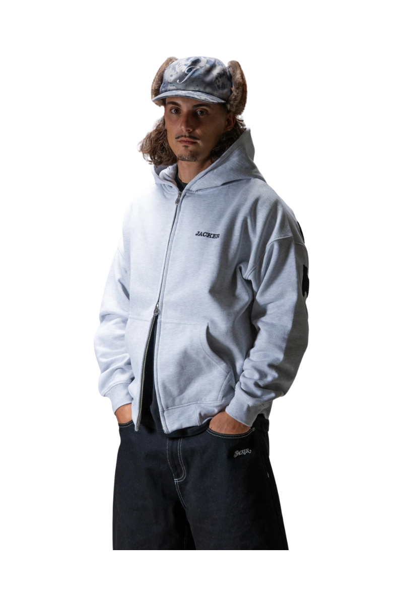 JACKER NOTORIOUS HOODIE ZIP Grey
