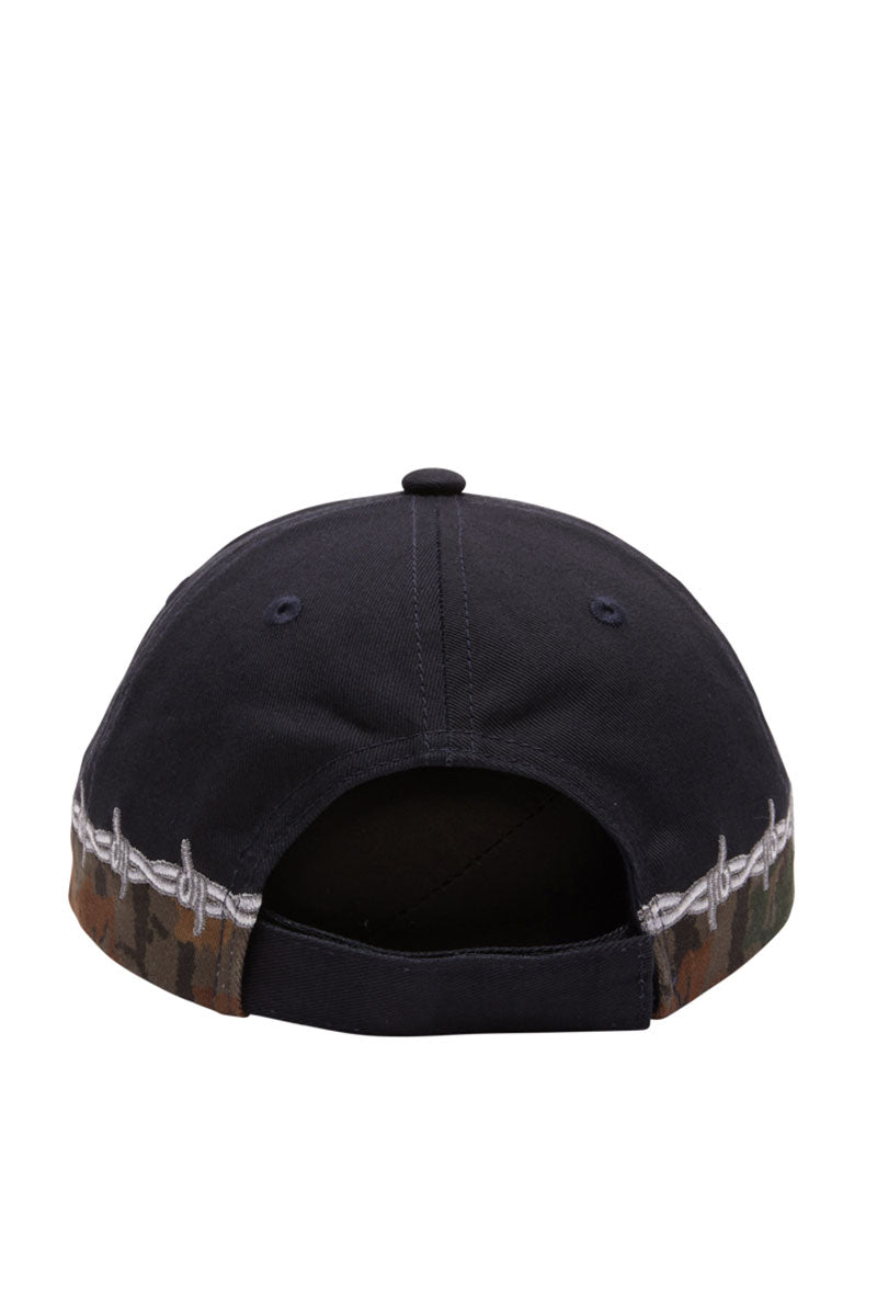 OBEY NOT RIGHT 6 PNL VELCRO BACK CAP Navy Multi