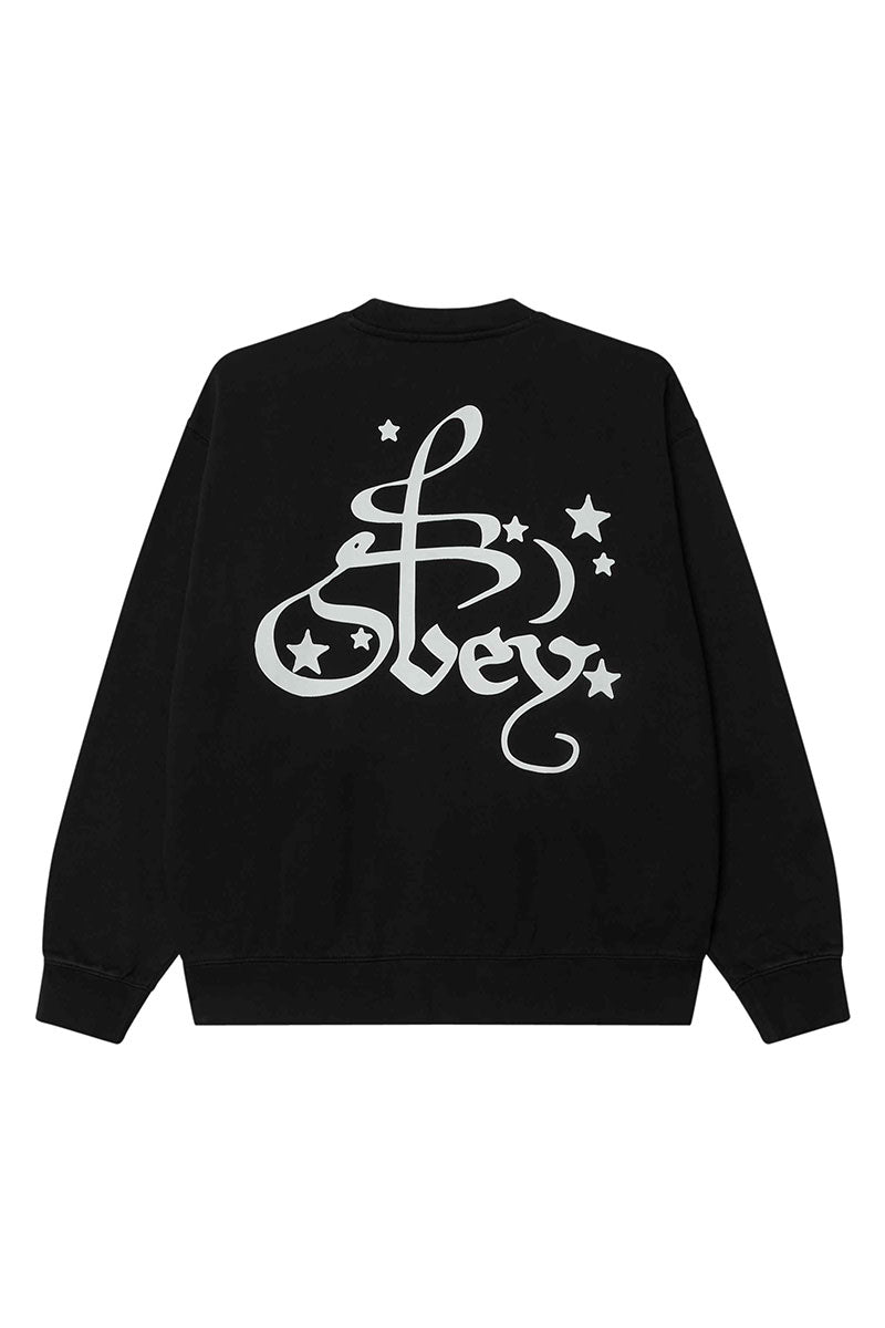 OBEY SPELLBOUND FADED CREW Digital Black Faded Wash
