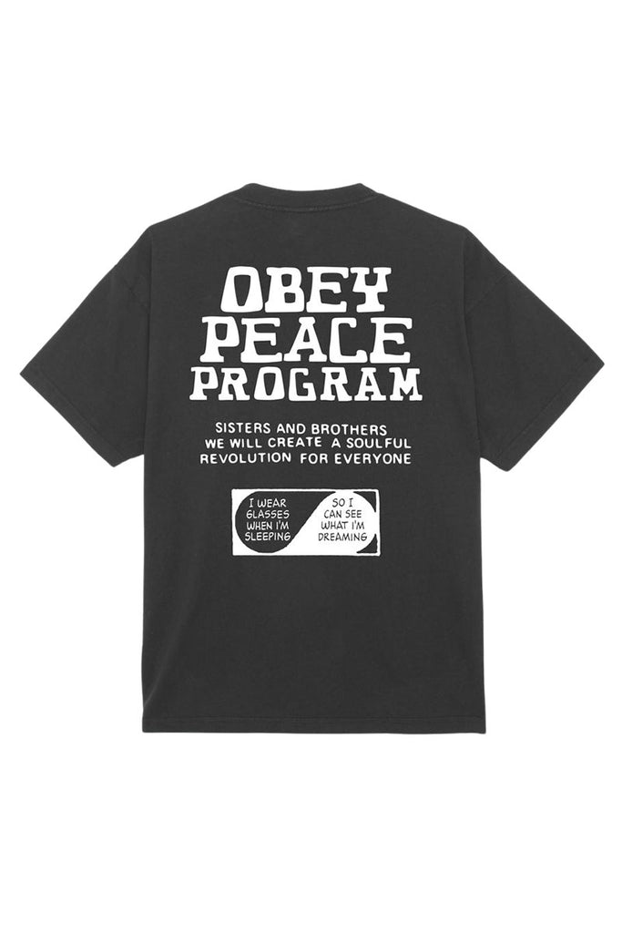 OBEY PEACE PROGRAM HEAVYWEIGHT T-SHIRT Vintage Black