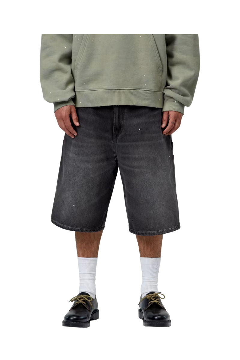 CARHARTT WIP OG SINGLE KNEE SHORT Black Destroy wash / Splatter