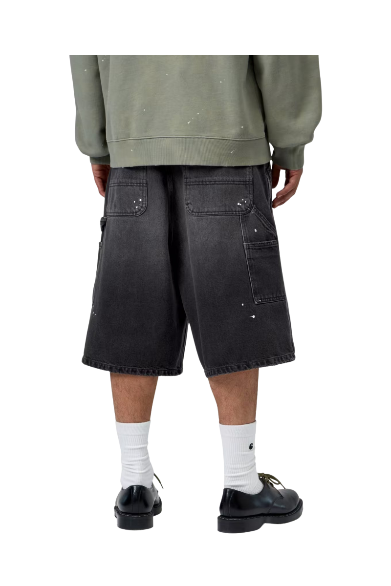 CARHARTT WIP OG SINGLE KNEE SHORT Black Destroy wash / Splatter