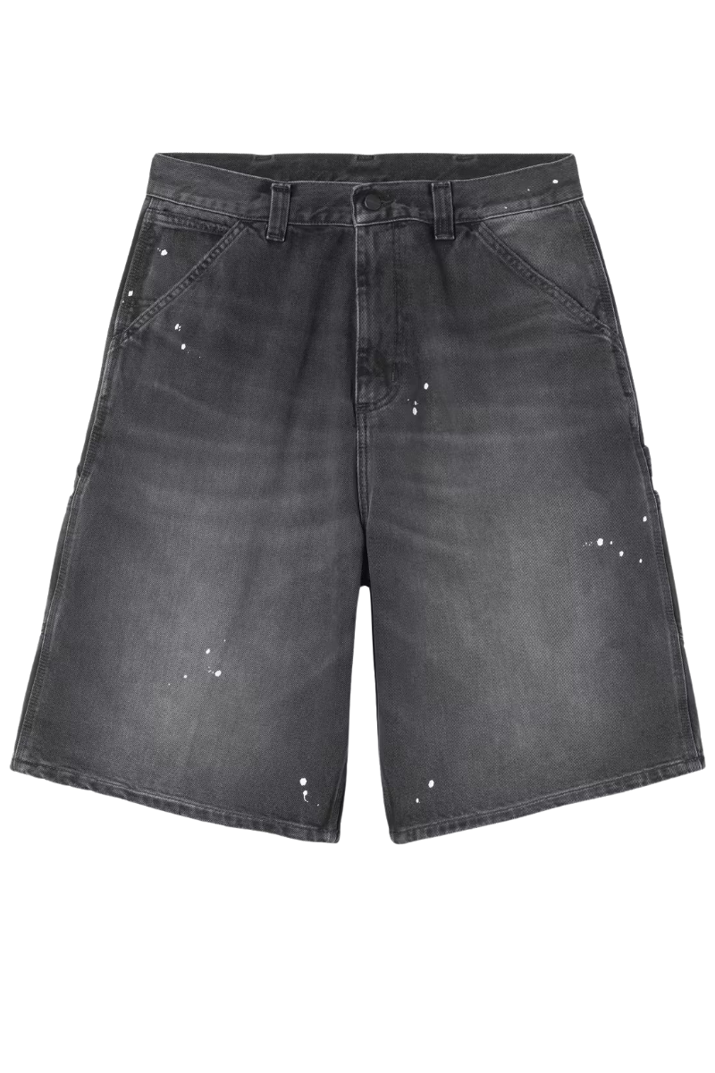 CARHARTT WIP OG SINGLE KNEE SHORT Black Destroy wash / Splatter