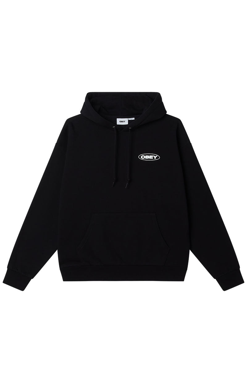 OBEY OVAL CITY HOOD Black
