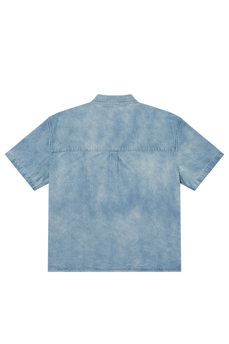 OBEY OWENS DENIM SHIRT Bleached Indigo