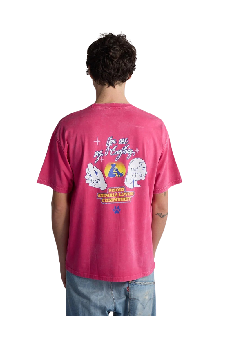 BISOUS SKATEBOARDS PAL 4 LIFE T-SHIRT Washed Pink