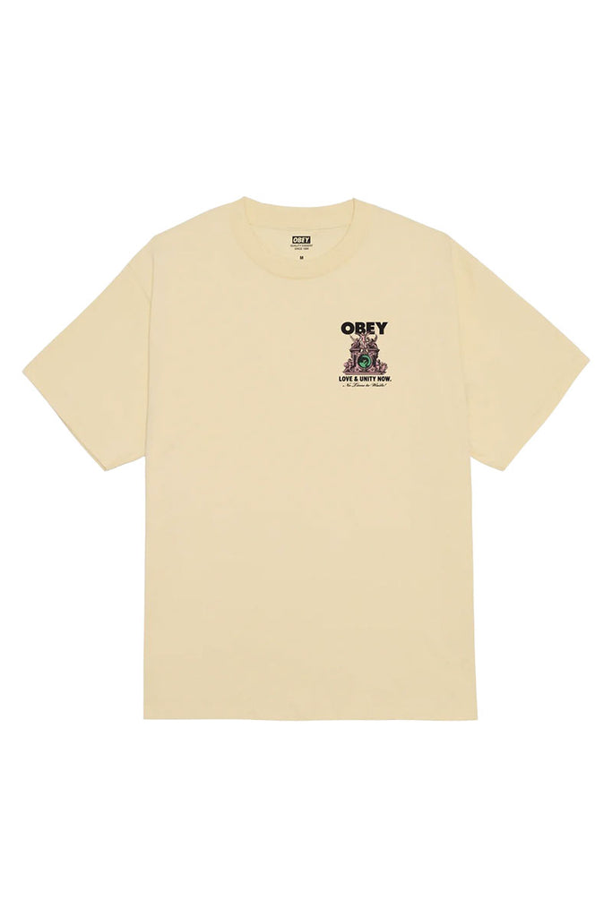 OBEY LOVE & UNITY NOW T-SHIRT Pale Yellow