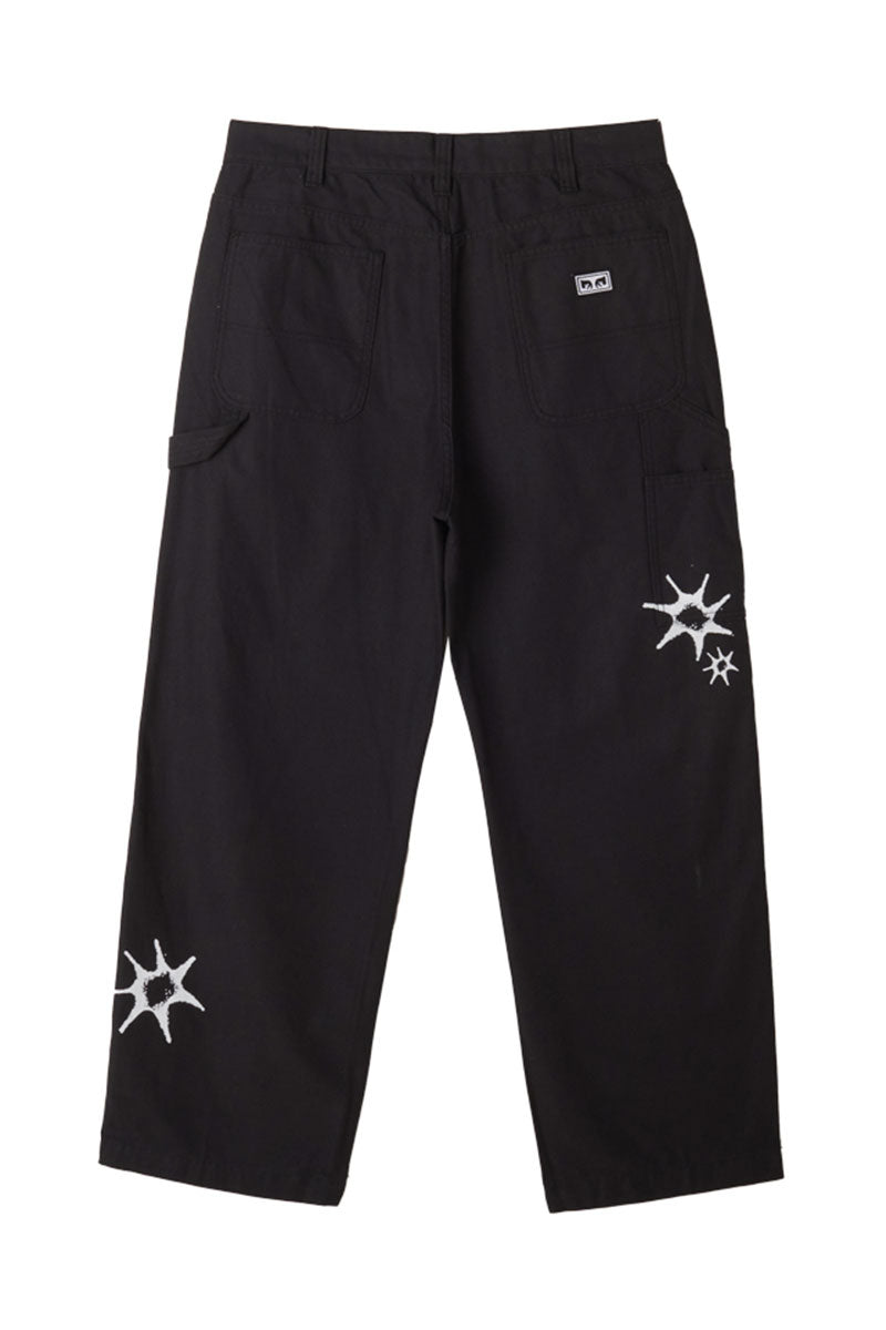 OBEY BIG TIMER PRINTED CARPENTER PANT Black