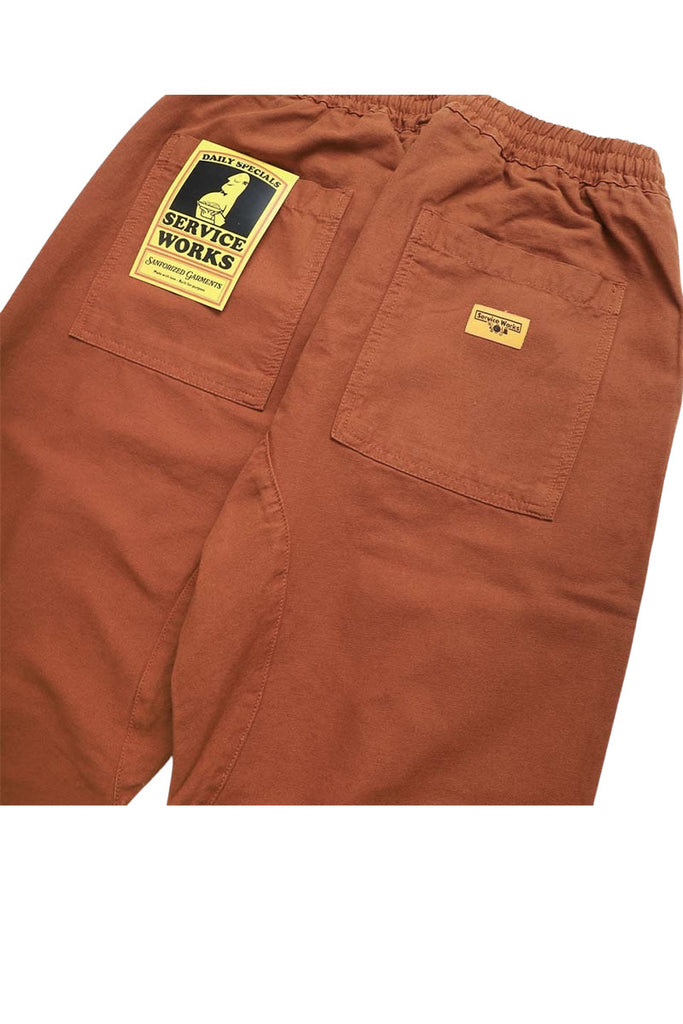 SERVICE WORKS CANVAS CHEF PANTS Terracotta