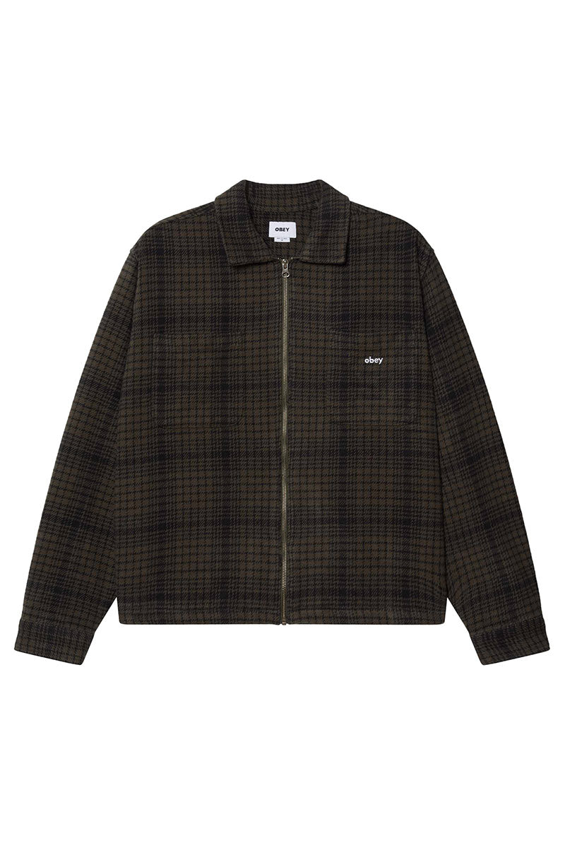 OBEY PARKER ZIP SHIRT JACKET Rosin Multi