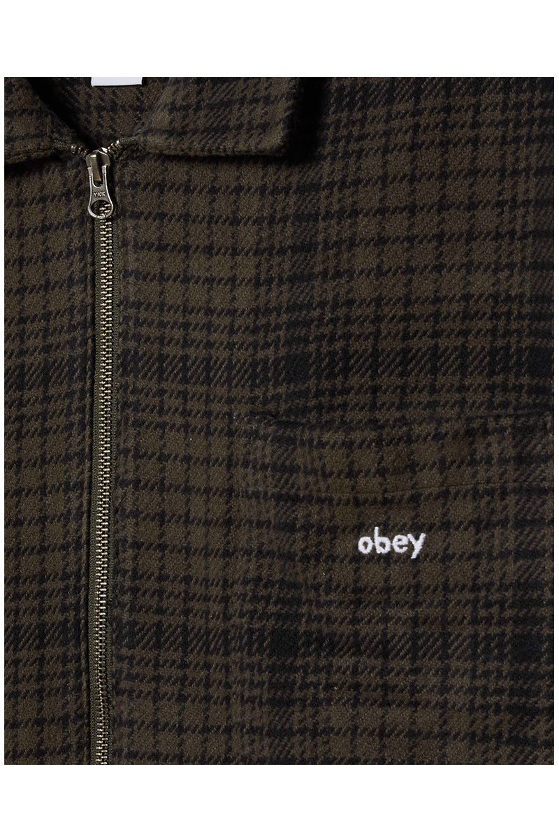 OBEY PARKER ZIP SHIRT JACKET Rosin Multi