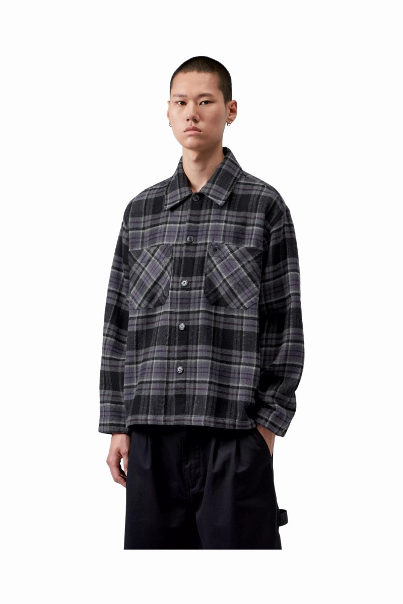 Chemise Carhartt WIP manches longues Parson Check et Shady Purple