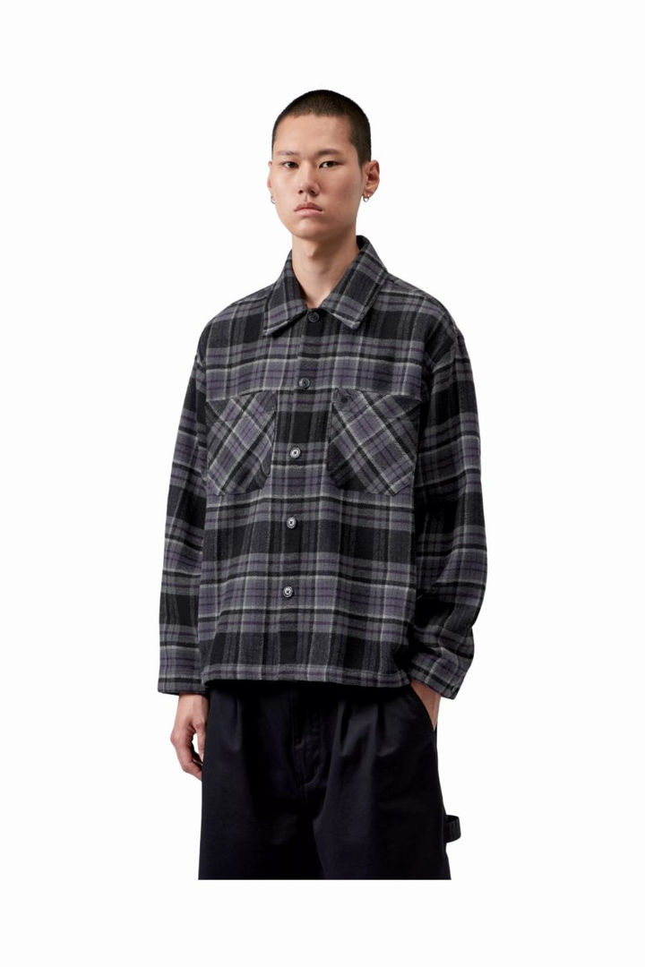 Chemise Carhartt WIP manches longues Parson Check et Shady Purple