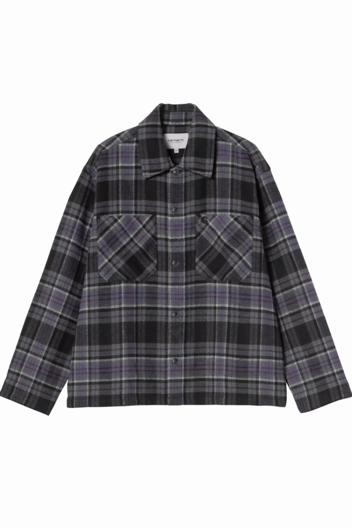 Chemise Carhartt WIP manches longues Parson Check et Shady Purple – vue 2