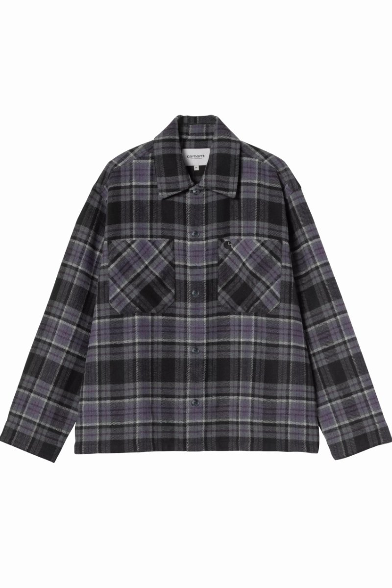 Chemise Carhartt WIP manches longues Parson Check et Shady Purple – vue 2