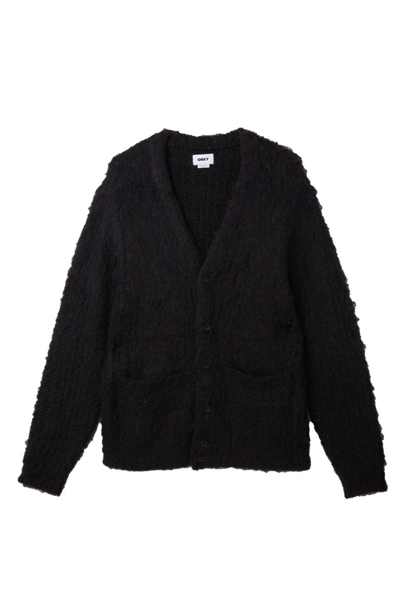 OBEY PATRON CARDIGAN Black