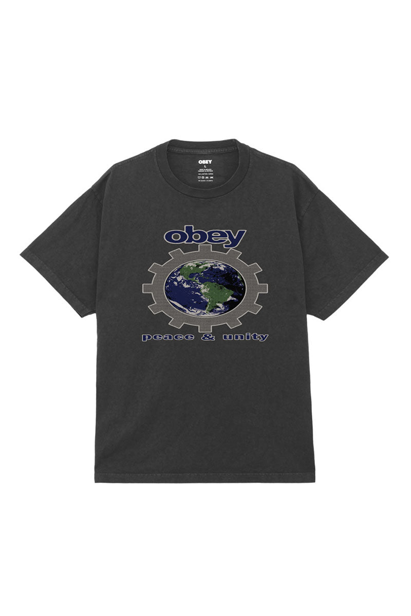 OBEY PEACE & UNITY T-SHIRT Pigment Vintage Black
