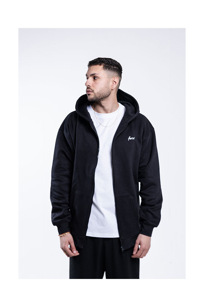 FARCI PIANO ZIP HOODIE Black