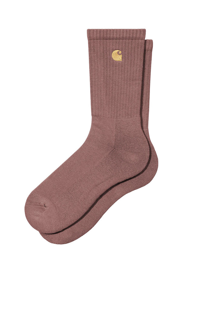 CARHARTT WIP CHASE SOCKS Dusty Pink / Gold