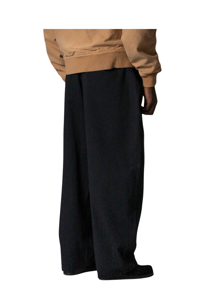 JACKER PLEATED BAGGY PANT Black