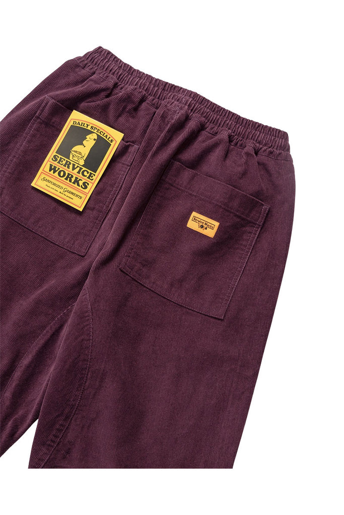 SERVICE WORKS CORDUROY CHEF PANT Plum