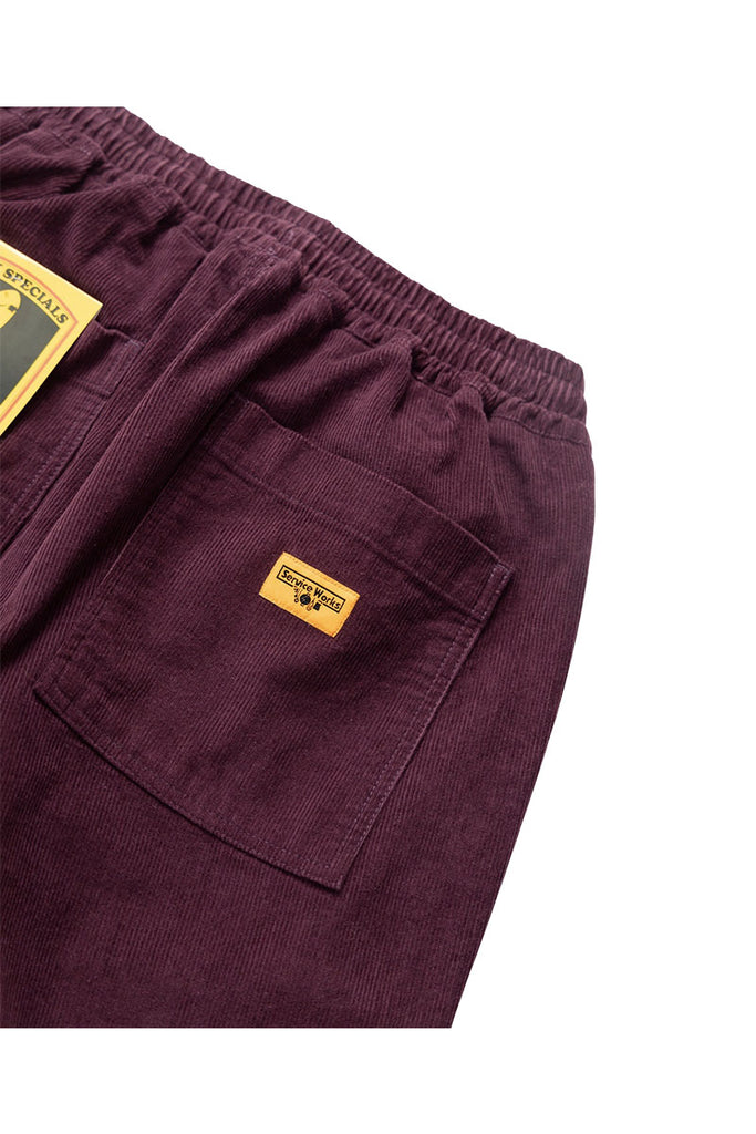 SERVICE WORKS CORDUROY CHEF PANT Plum