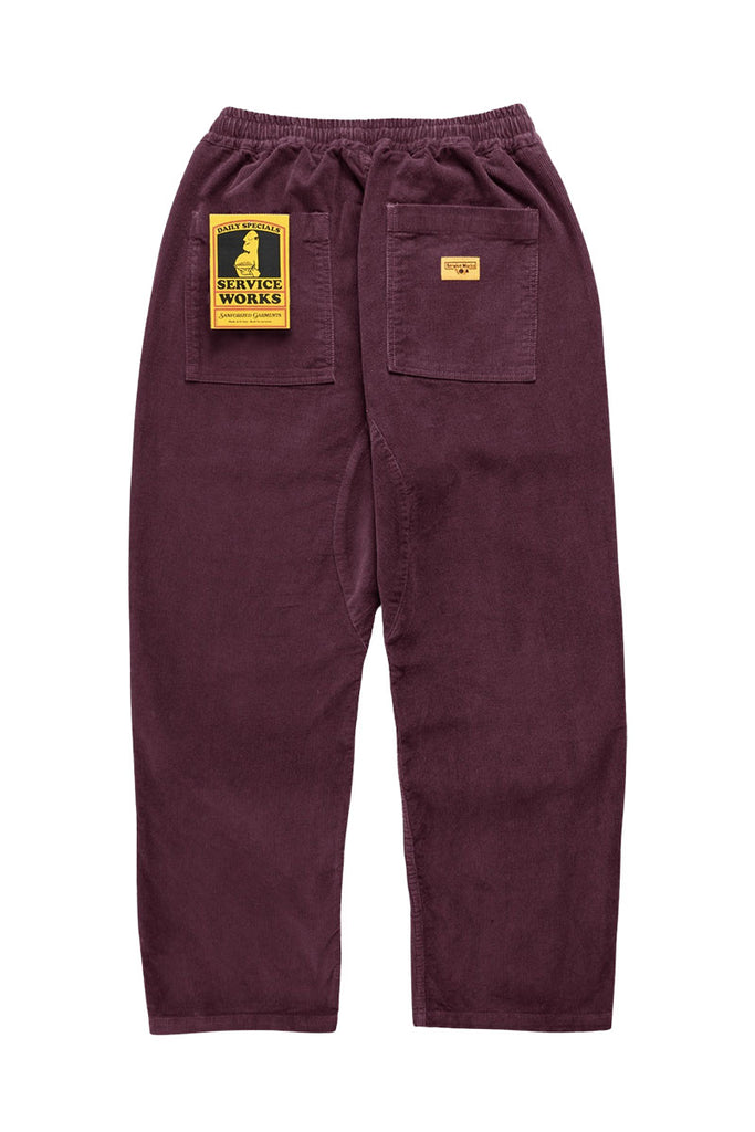 SERVICE WORKS CORDUROY CHEF PANT Plum