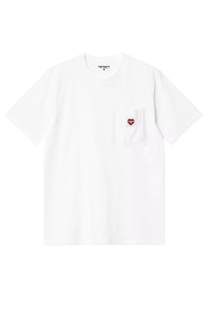 CARHARTT WIP POCKET HEART PATCH T-SHIRT White / Red