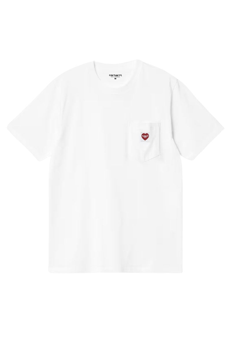 CARHARTT WIP POCKET HEART T-SHIRT White / Red