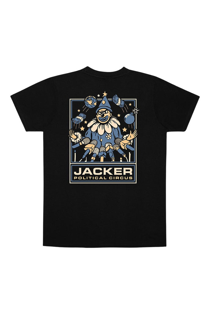 JACKER POLITICAL CIRCUS T-SHIRT Black