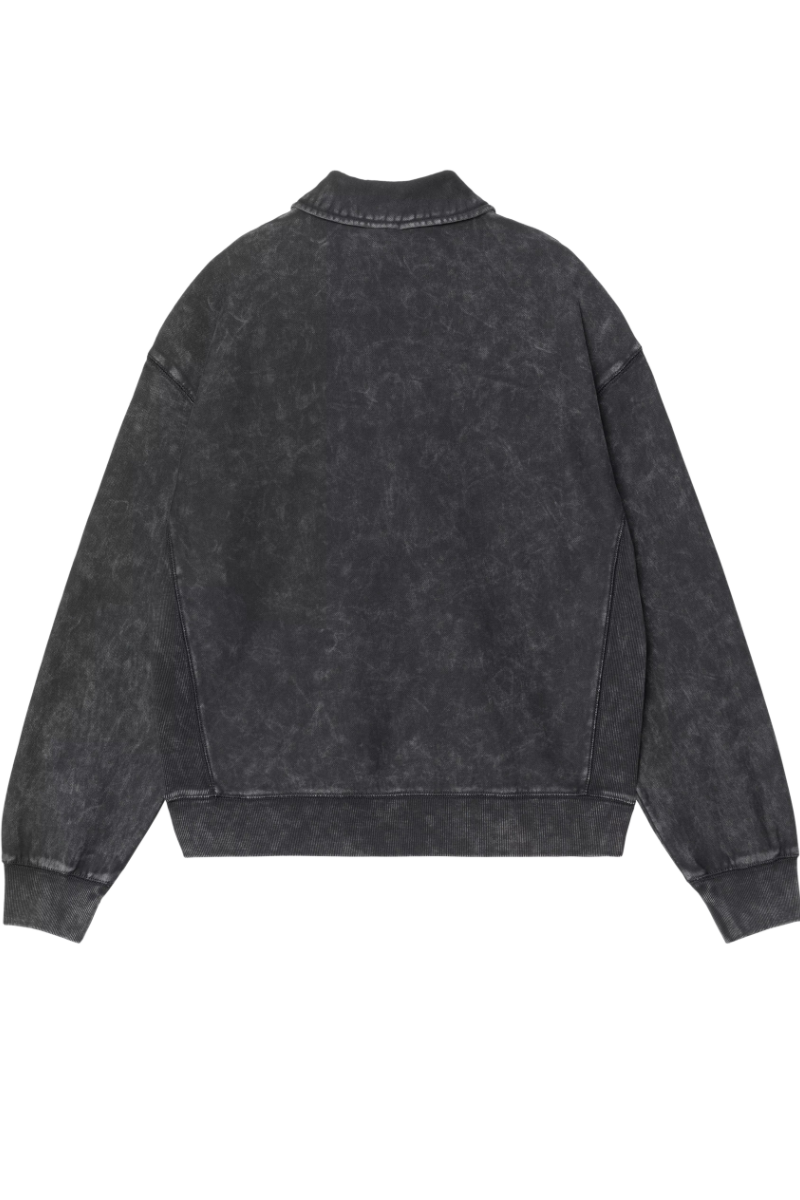 CARHARTT WIP LAMBERT POLO SWEAT Black Moon Wash