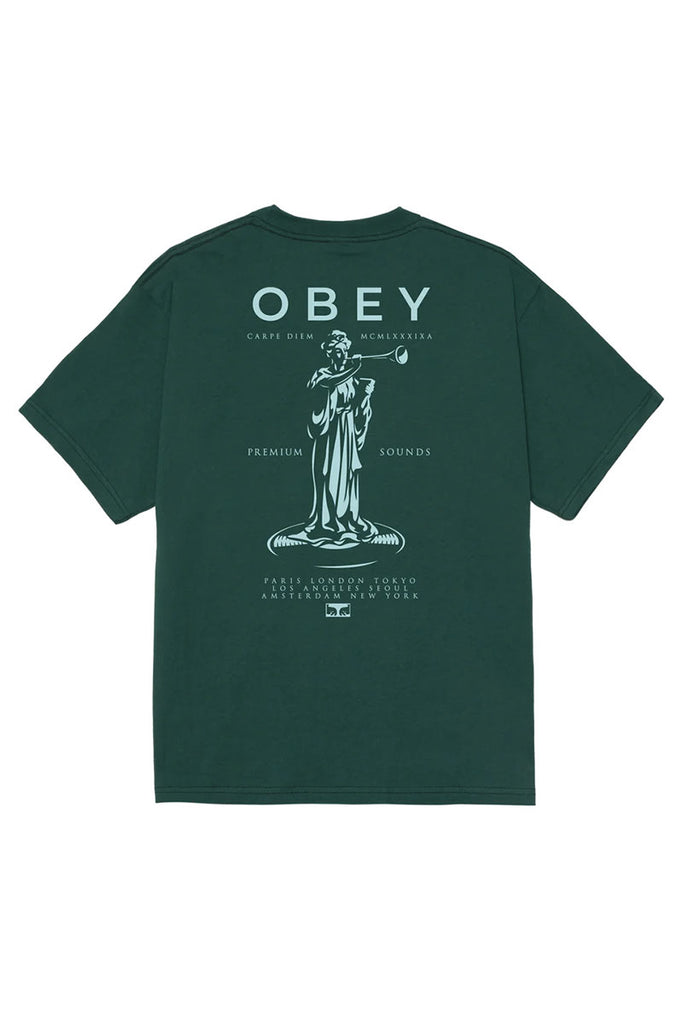 OBEY PREMIUM SOUNDS T-SHIRT Rain Forest