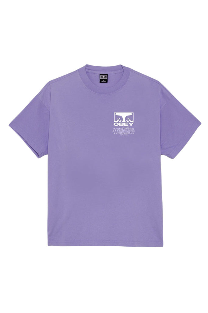 OBEY JUSTICE EVERYWHERE T-SHIRT Paisley Purple