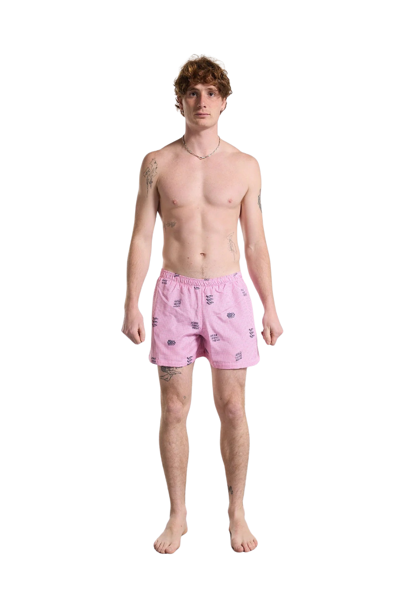 BISOUS SKATEBOARD PYJAMAS SHORT PINK VICHY Pink Vichy