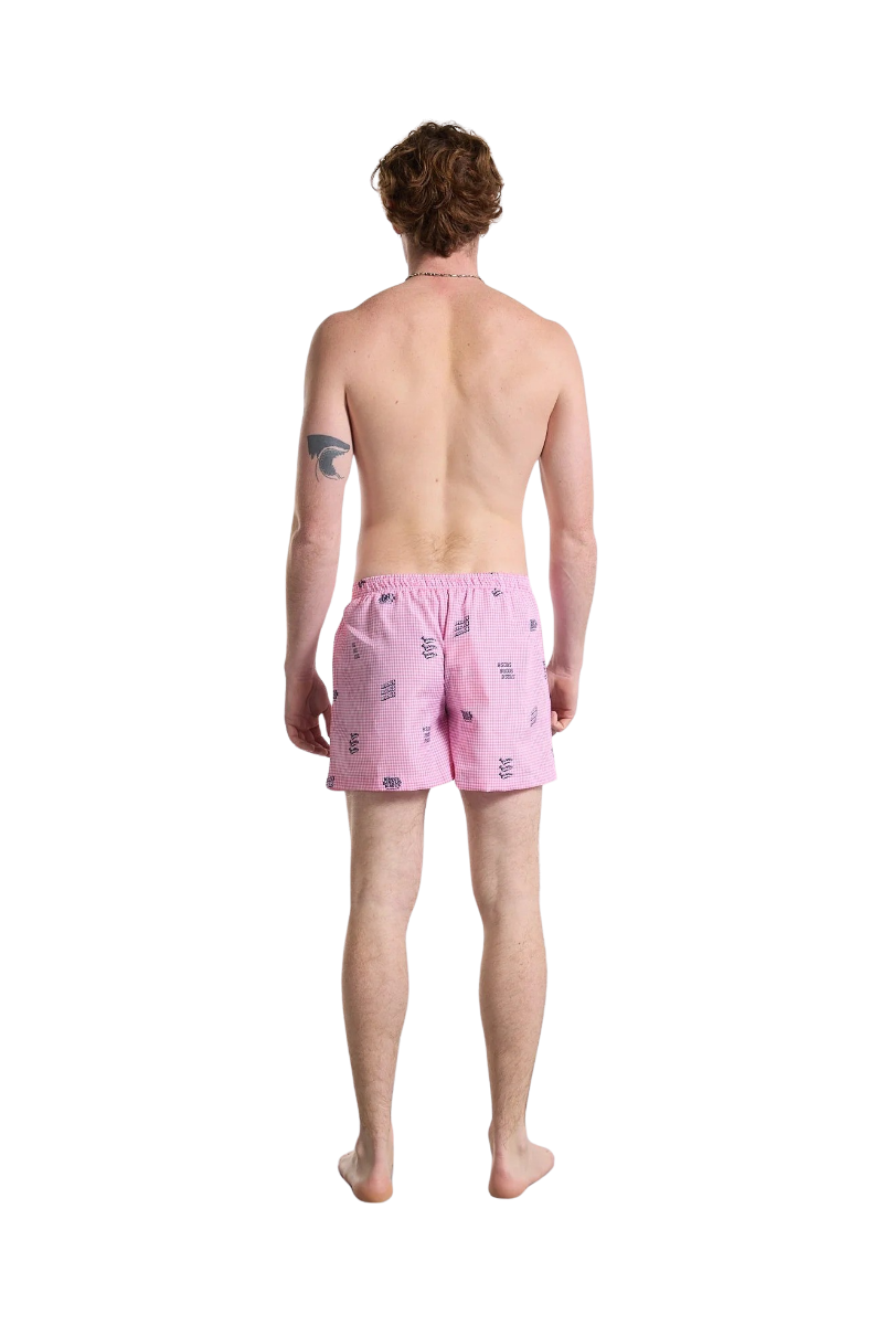 BISOUS SKATEBOARD PYJAMAS SHORT PINK VICHY Pink Vichy