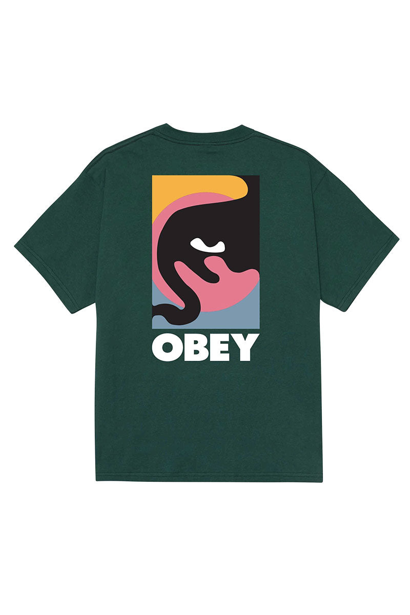 OBEY QUARTER ICON RAIN T-SHIRT Forest