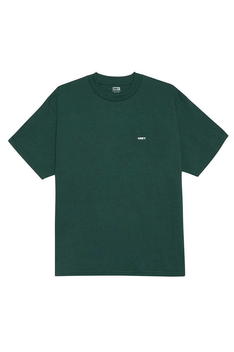 OBEY QUARTER ICON RAIN T-SHIRT Forest