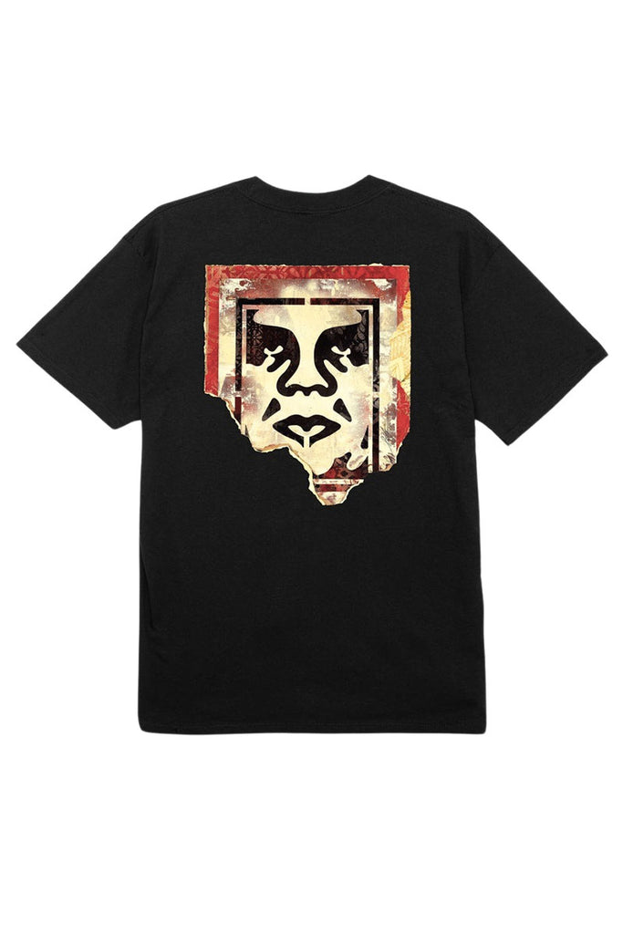OBEY RIPPED ICON T-SHIRT Black