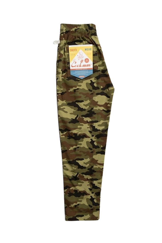 COOKMAN CHEF PANT RIPSTOP Camo Green Woodland