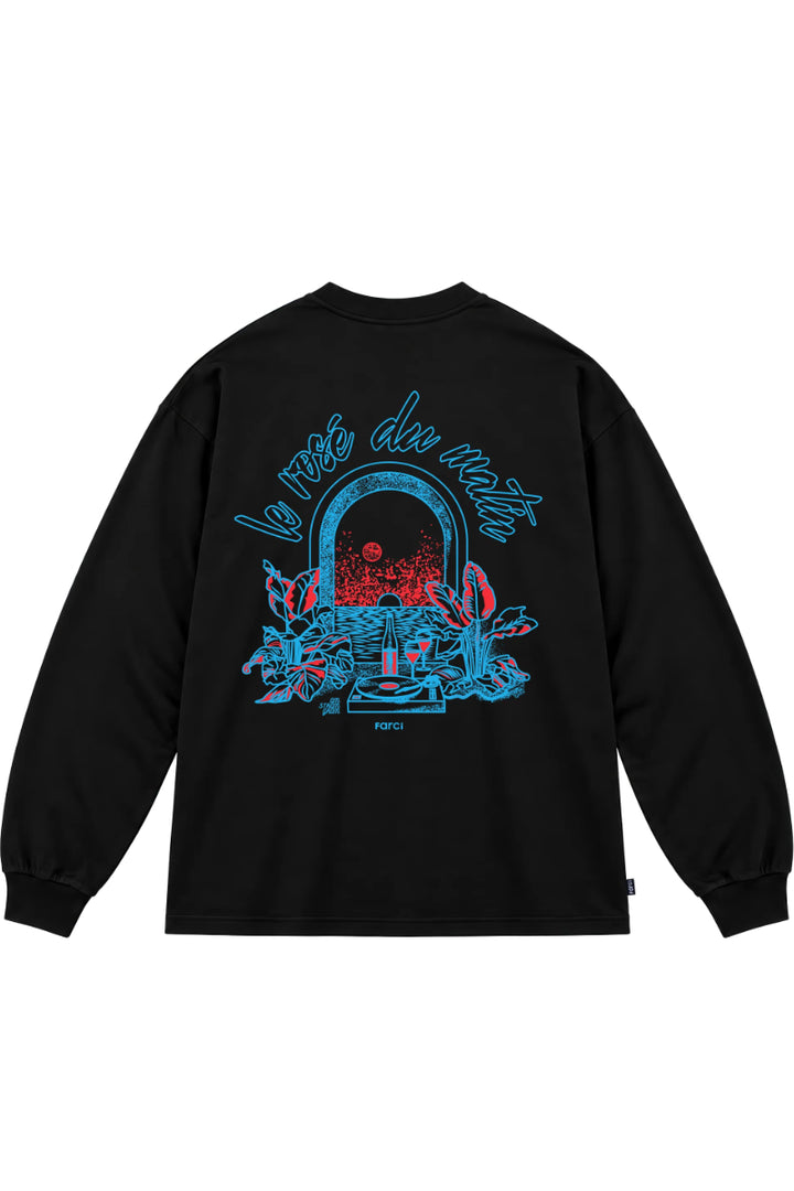 T-shirt manches longues Farci Rose noir