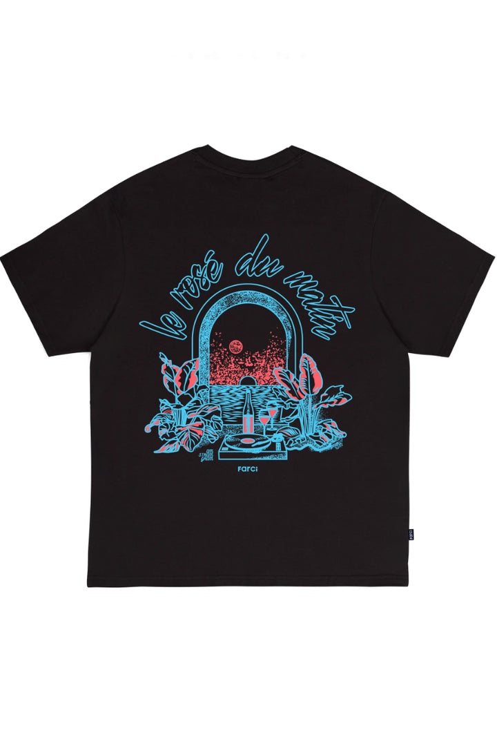 T-shirt Farci Rose noir